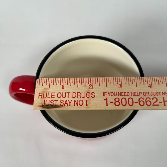 Hallmark Ceramic Red Checkered Pattern Coffee Plaid Mug 3-3/4” High - Picture 7 of 7